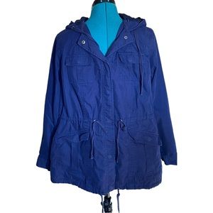 Torrid Blue Ponte Anorak Jacket